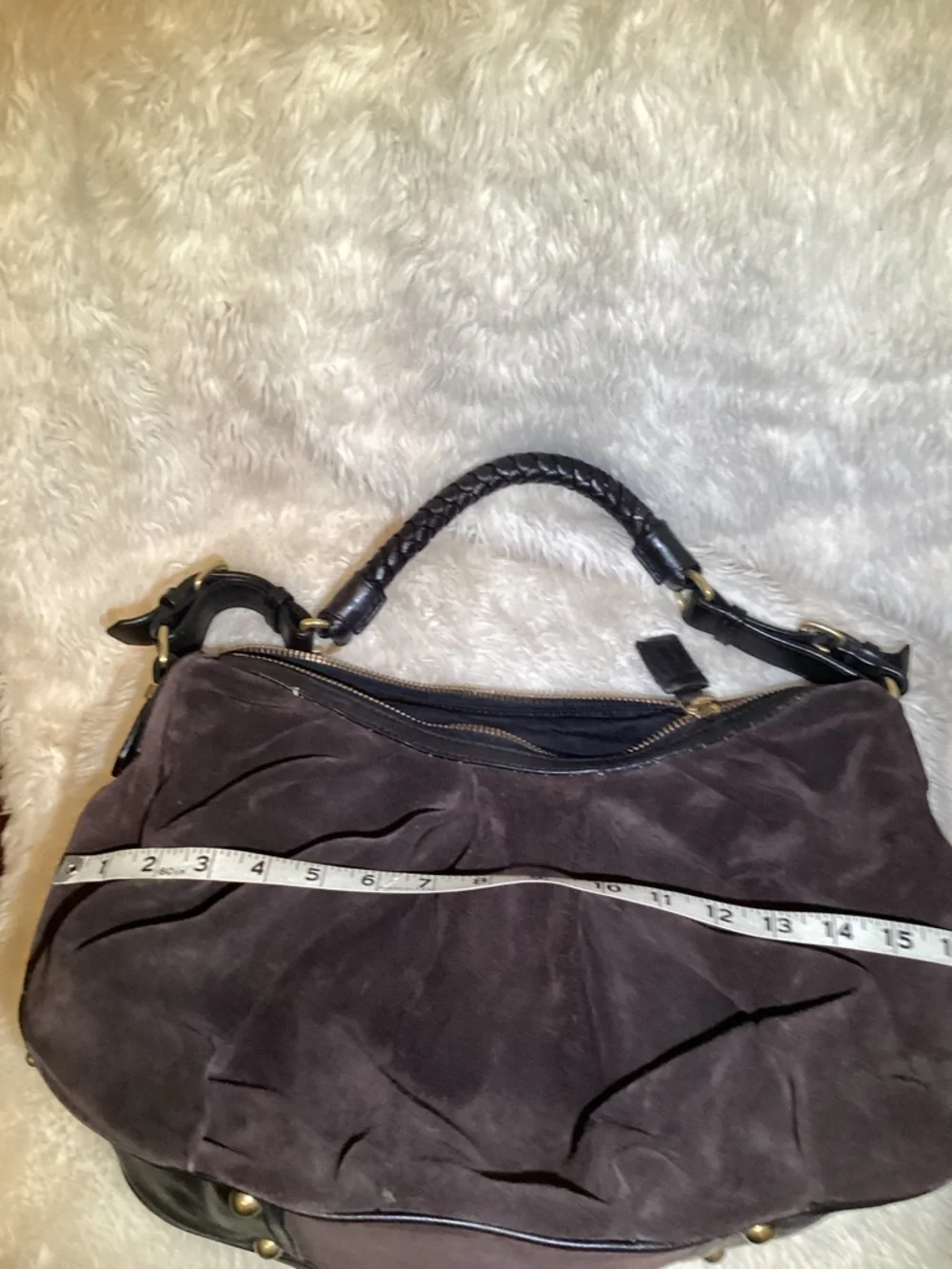 Banana Republic Women’s Dark Brown Suede Hobo Shoulder Bag